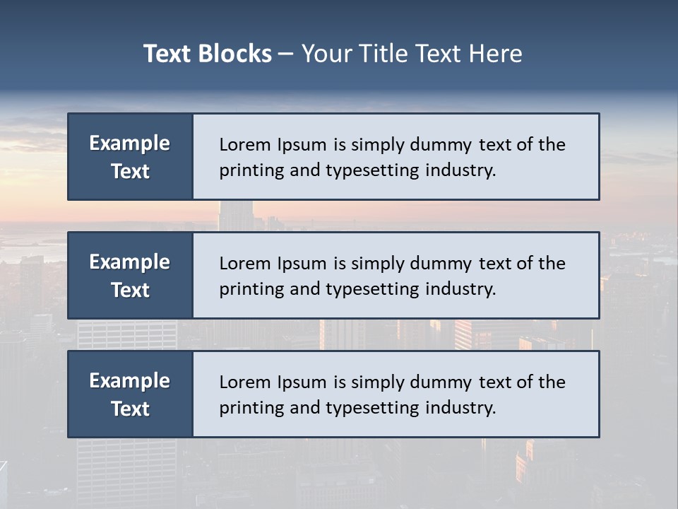 A City Skyline With A Sunset In The Background PowerPoint Template