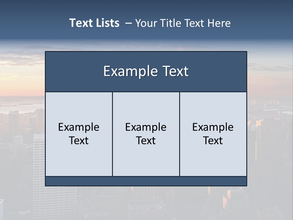 A City Skyline With A Sunset In The Background PowerPoint Template