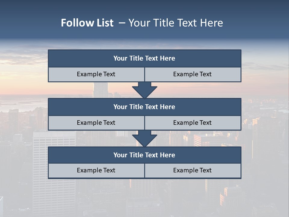 A City Skyline With A Sunset In The Background PowerPoint Template