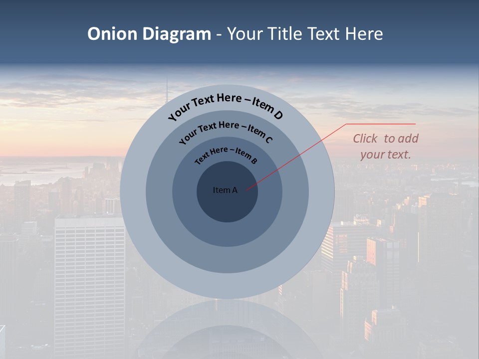 A City Skyline With A Sunset In The Background PowerPoint Template