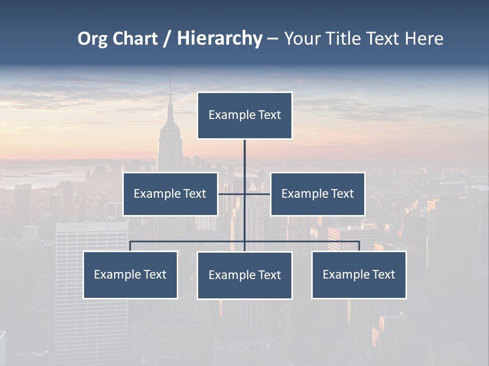 A City Skyline With A Sunset In The Background PowerPoint Template