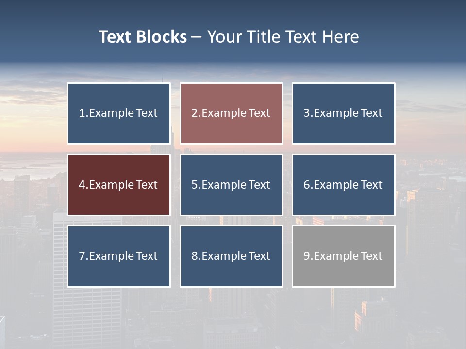 A City Skyline With A Sunset In The Background PowerPoint Template