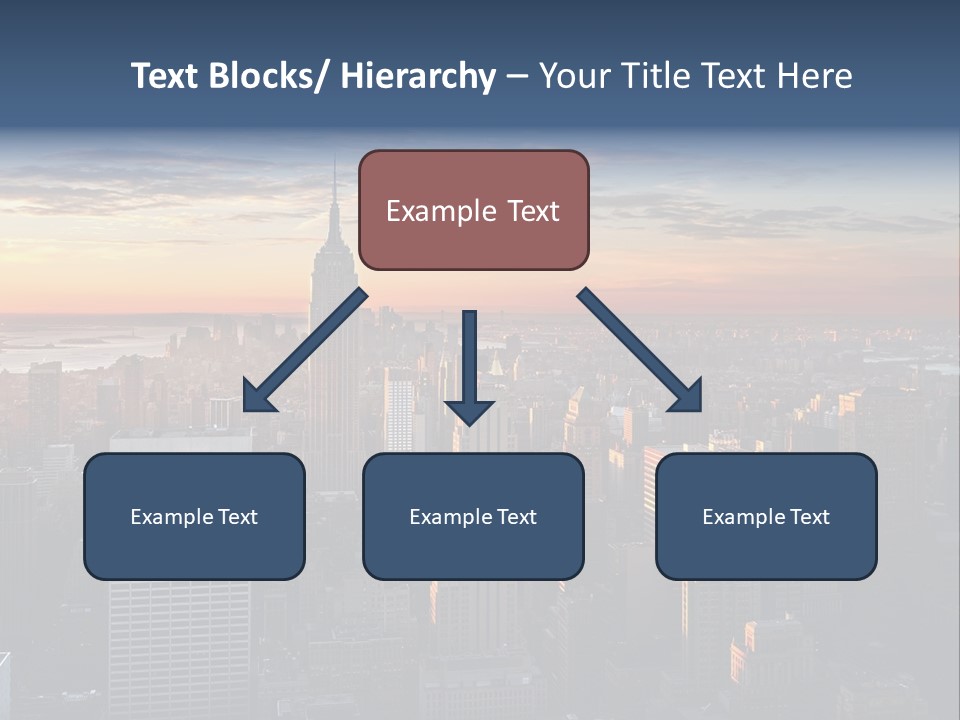 A City Skyline With A Sunset In The Background PowerPoint Template