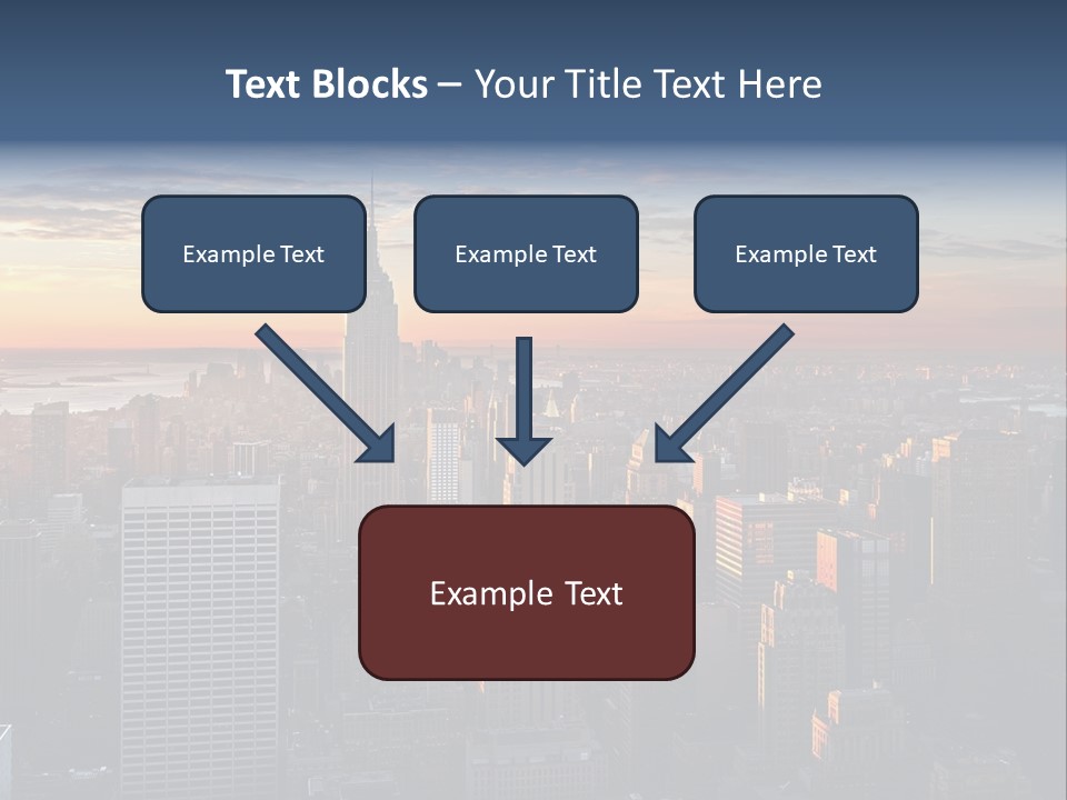 A City Skyline With A Sunset In The Background PowerPoint Template