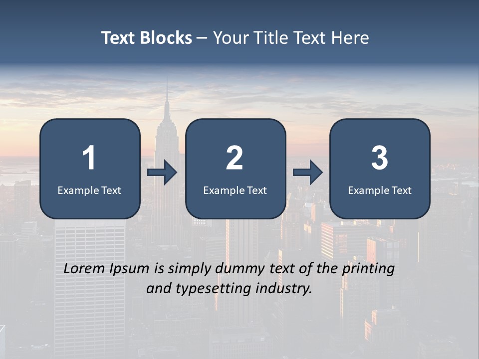 A City Skyline With A Sunset In The Background PowerPoint Template