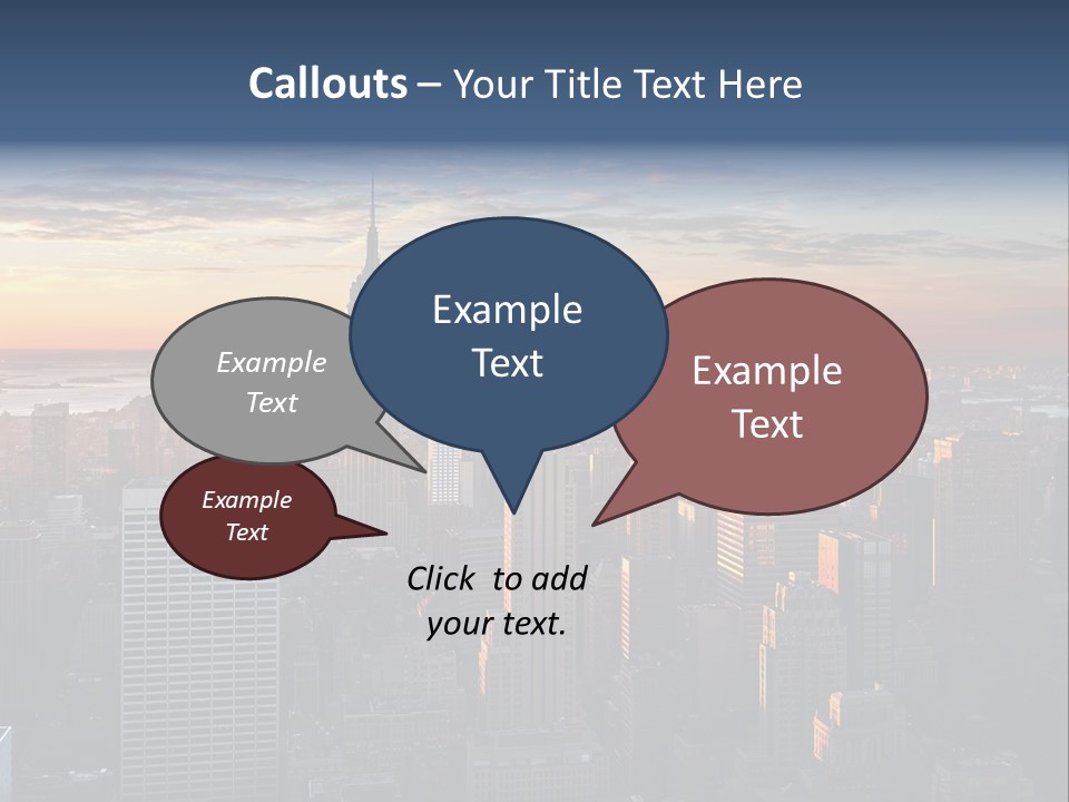 A City Skyline With A Sunset In The Background PowerPoint Template