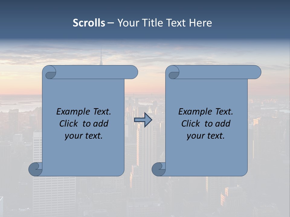 A City Skyline With A Sunset In The Background PowerPoint Template
