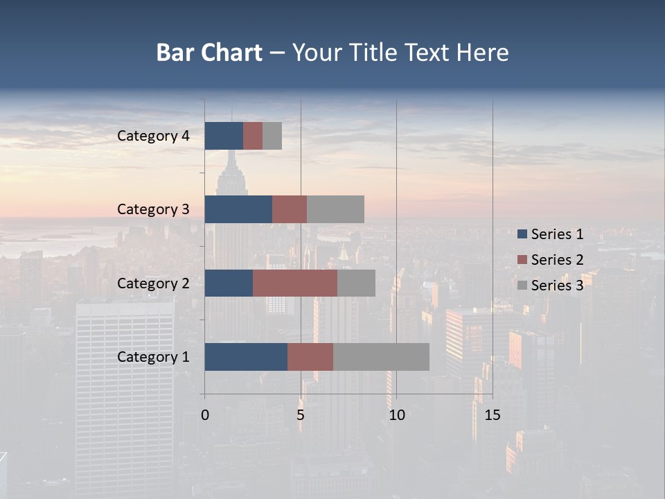 A City Skyline With A Sunset In The Background PowerPoint Template