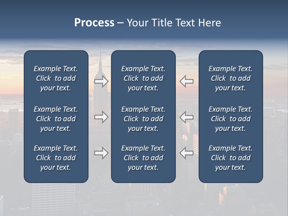 A City Skyline With A Sunset In The Background PowerPoint Template