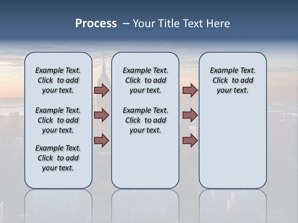 A City Skyline With A Sunset In The Background PowerPoint Template