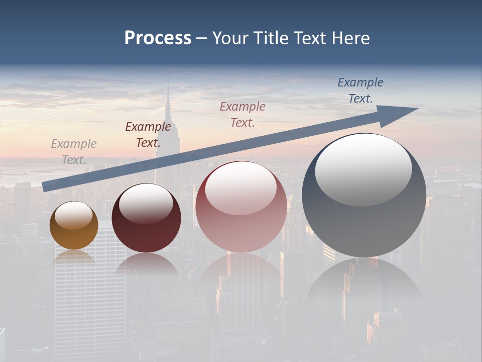 A City Skyline With A Sunset In The Background PowerPoint Template