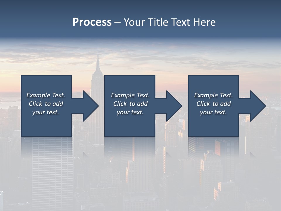 A City Skyline With A Sunset In The Background PowerPoint Template