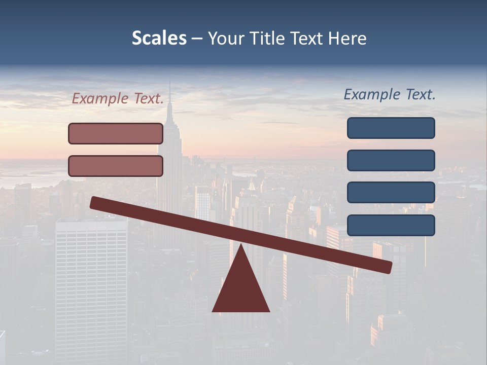 A City Skyline With A Sunset In The Background PowerPoint Template