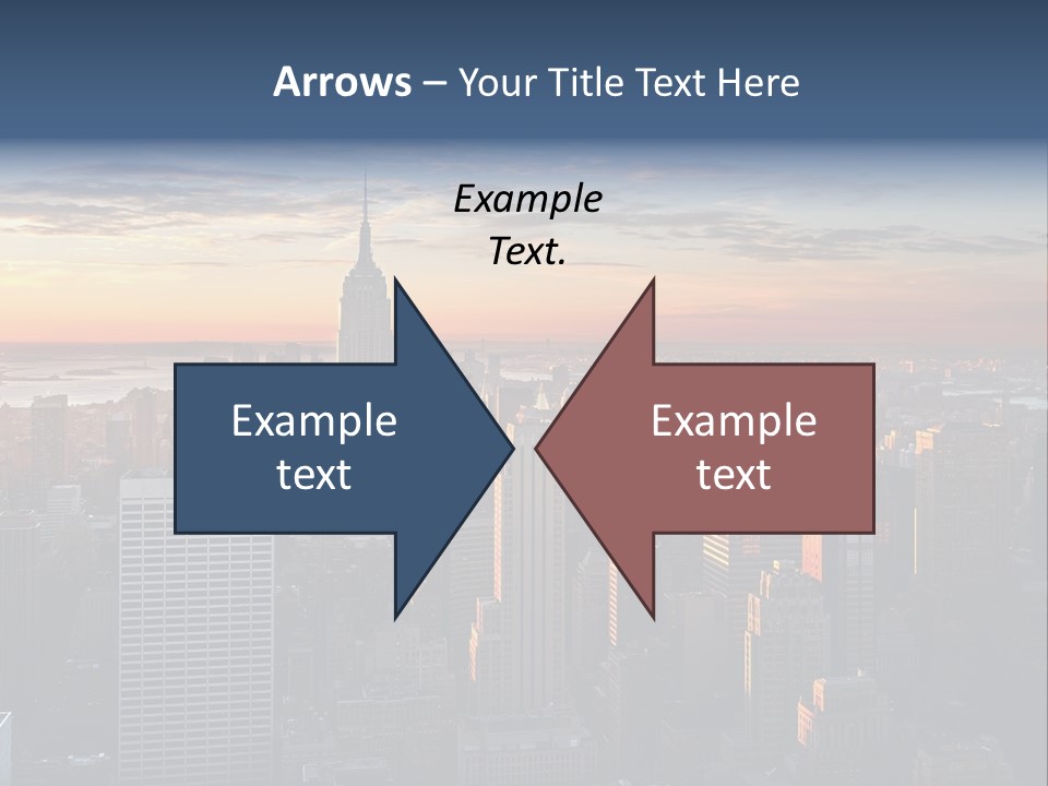 A City Skyline With A Sunset In The Background PowerPoint Template