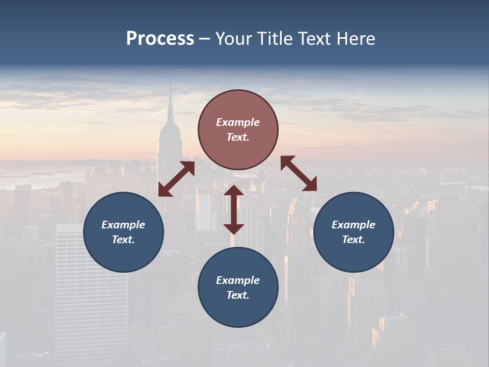 A City Skyline With A Sunset In The Background PowerPoint Template