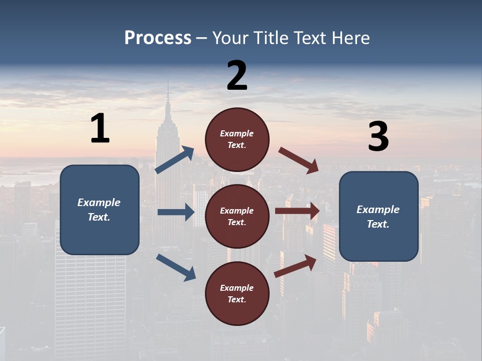 A City Skyline With A Sunset In The Background PowerPoint Template