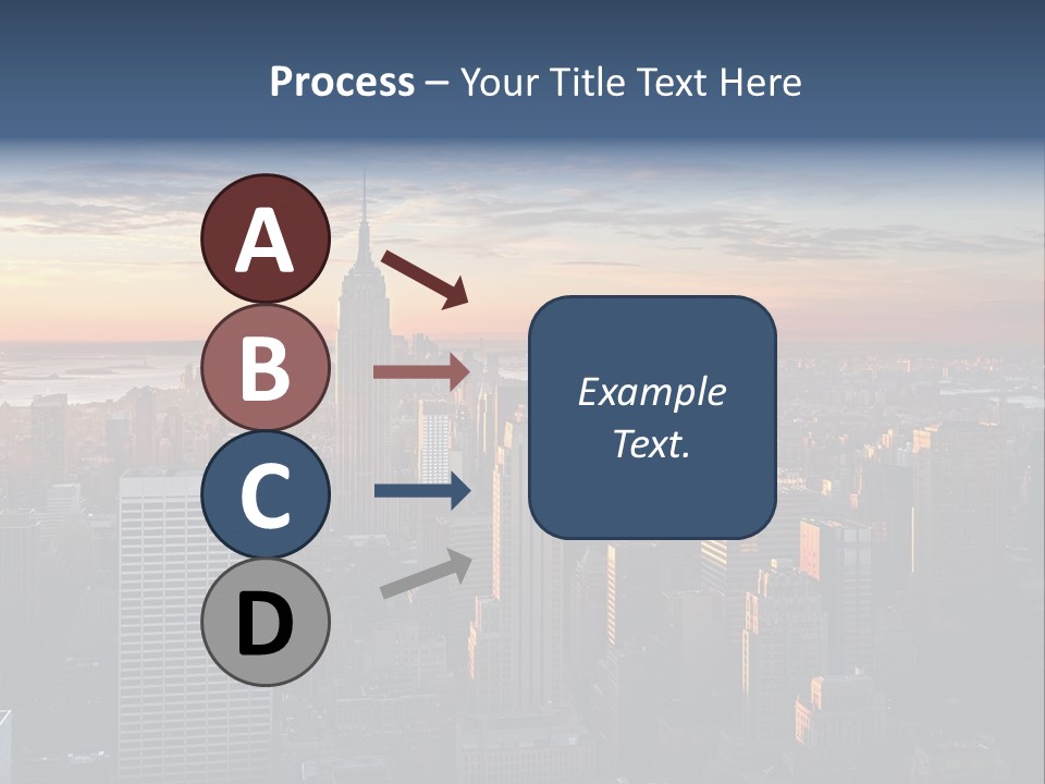A City Skyline With A Sunset In The Background PowerPoint Template