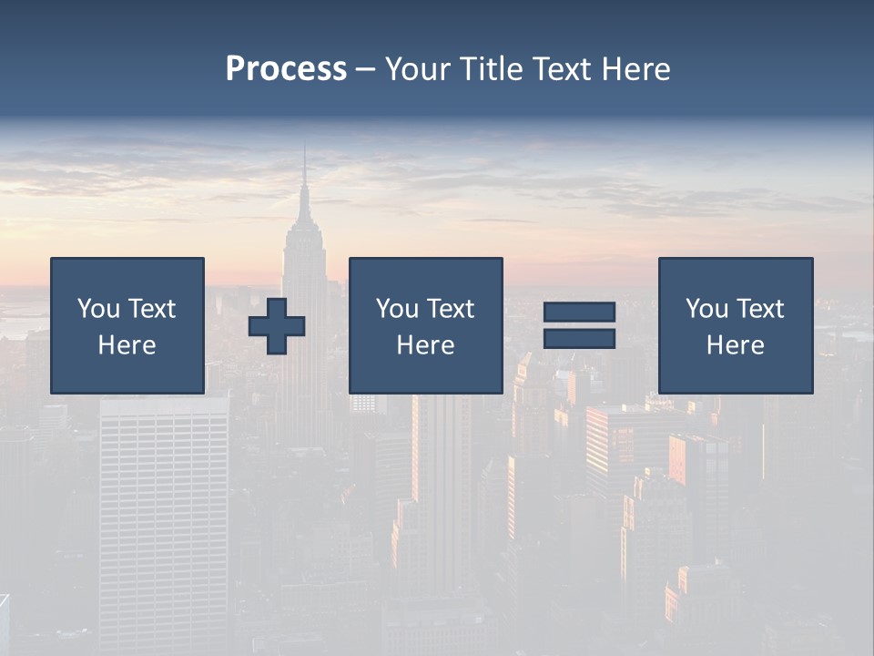 A City Skyline With A Sunset In The Background PowerPoint Template
