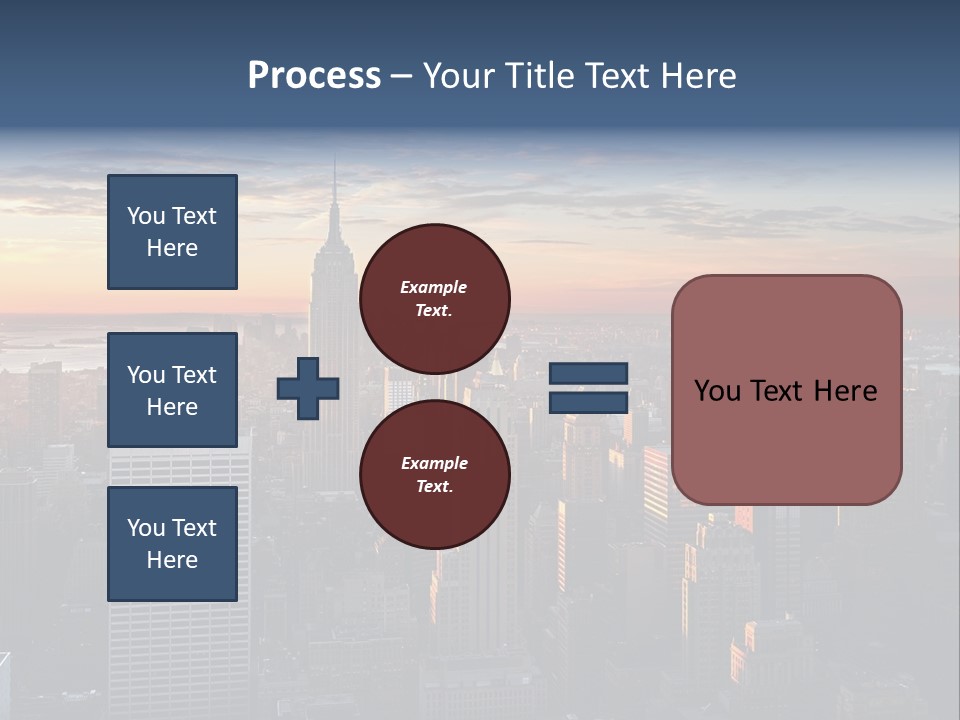 A City Skyline With A Sunset In The Background PowerPoint Template
