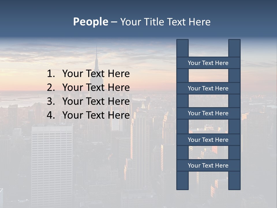 A City Skyline With A Sunset In The Background PowerPoint Template