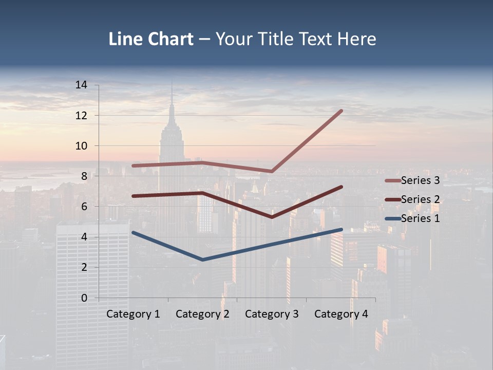 A City Skyline With A Sunset In The Background PowerPoint Template