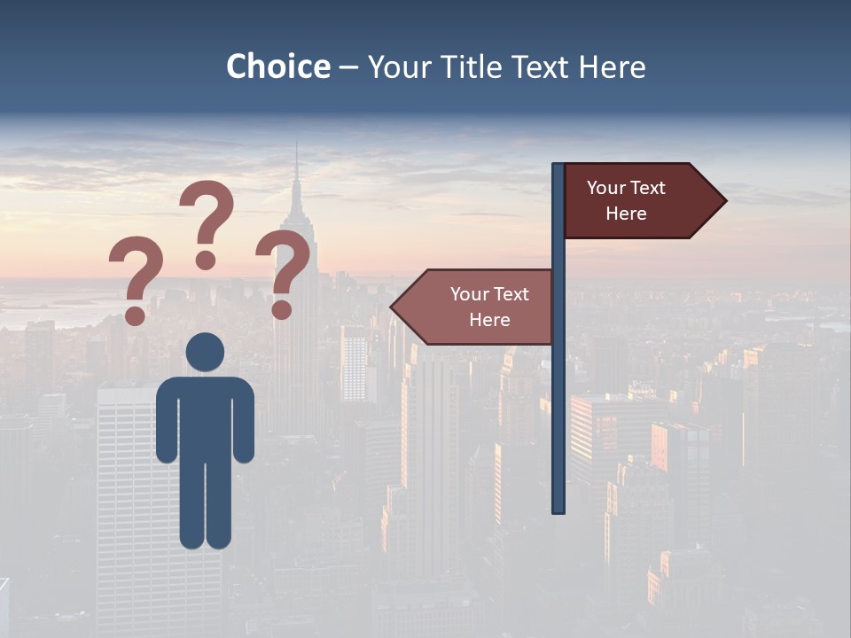 A City Skyline With A Sunset In The Background PowerPoint Template