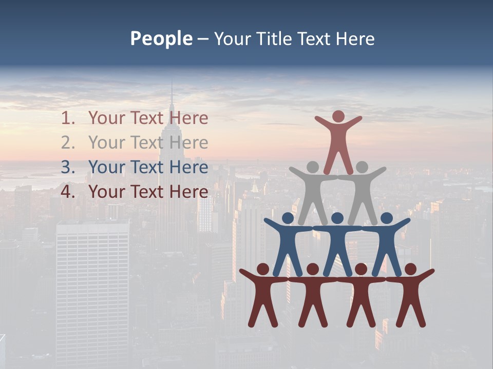 A City Skyline With A Sunset In The Background PowerPoint Template