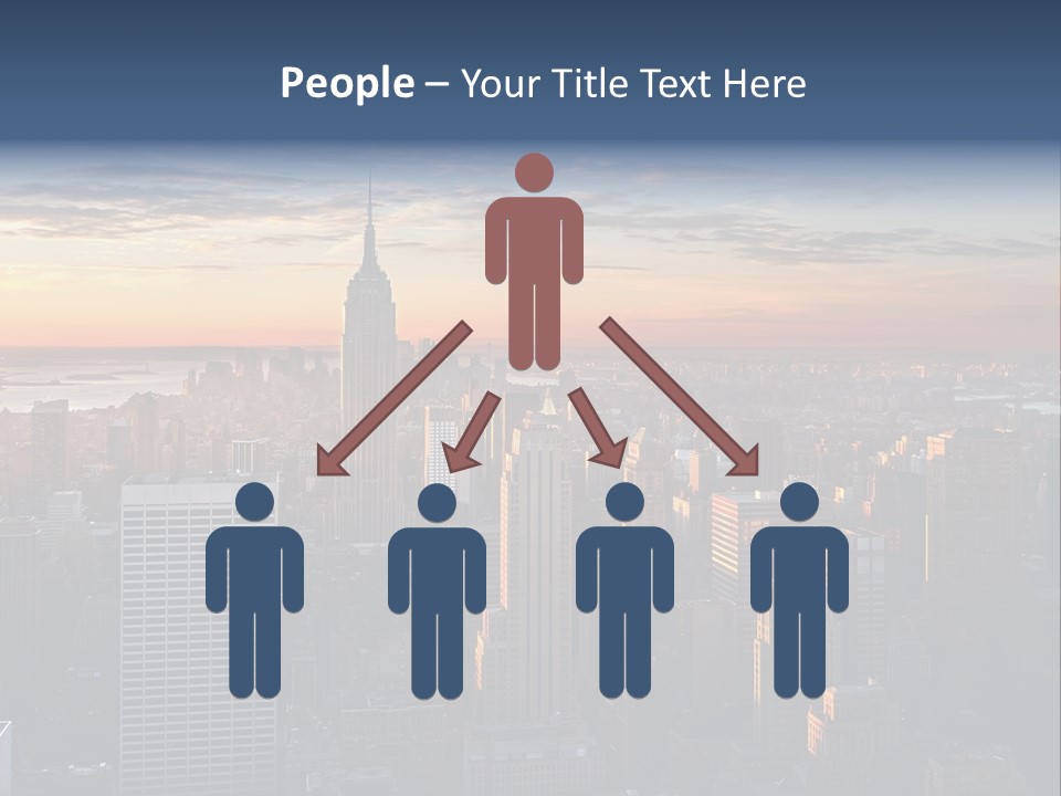 A City Skyline With A Sunset In The Background PowerPoint Template