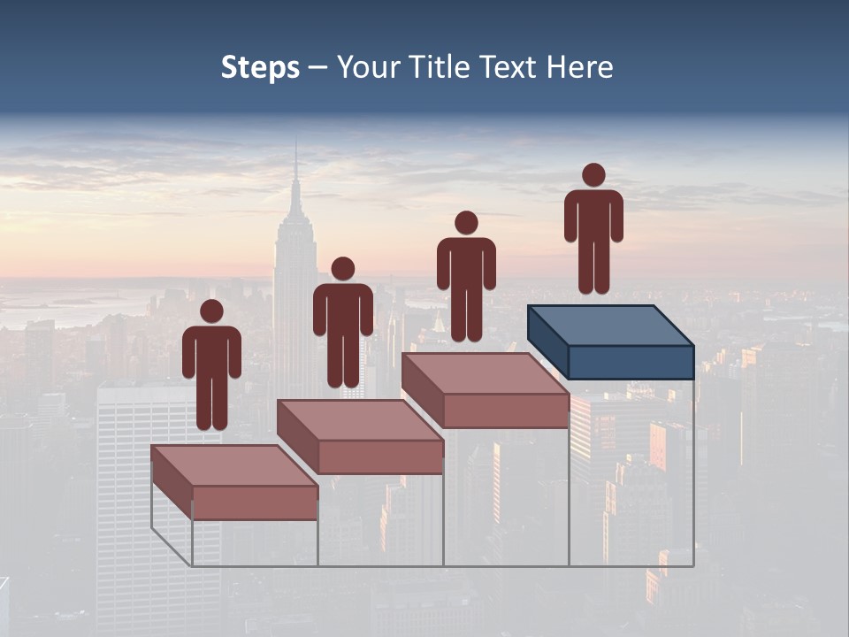 A City Skyline With A Sunset In The Background PowerPoint Template
