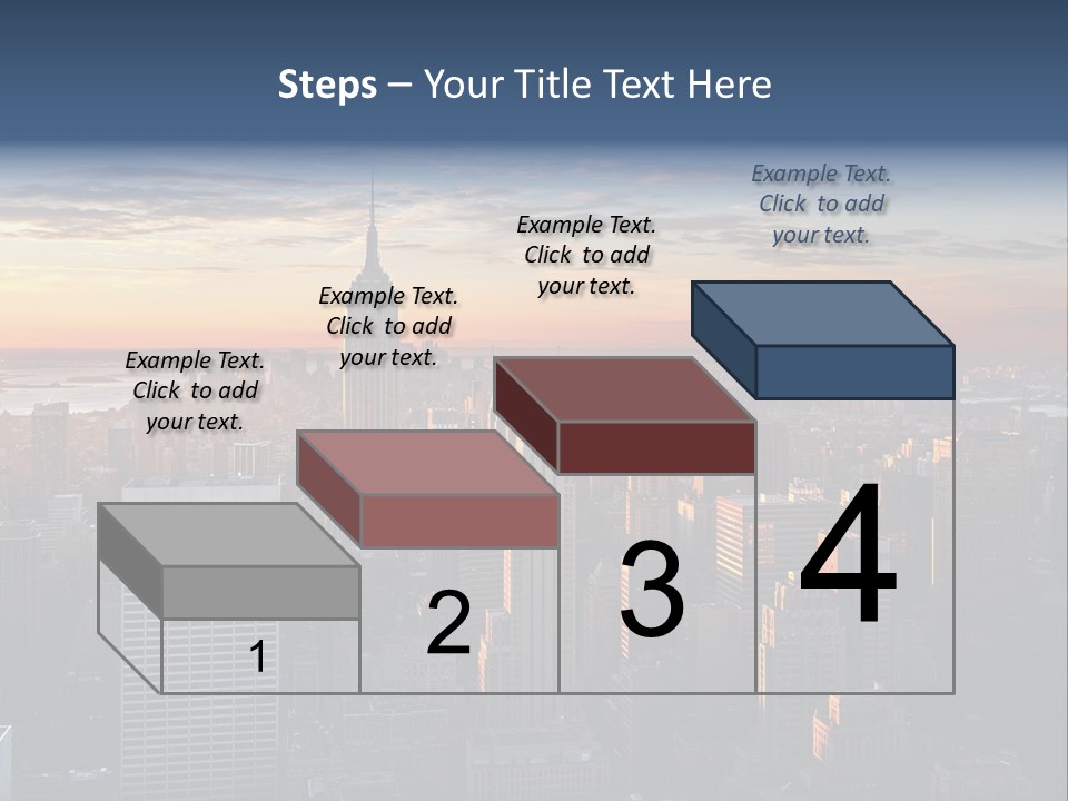 A City Skyline With A Sunset In The Background PowerPoint Template