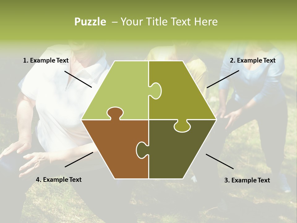 A Group Of Women Doing Yoga In A Park PowerPoint Template