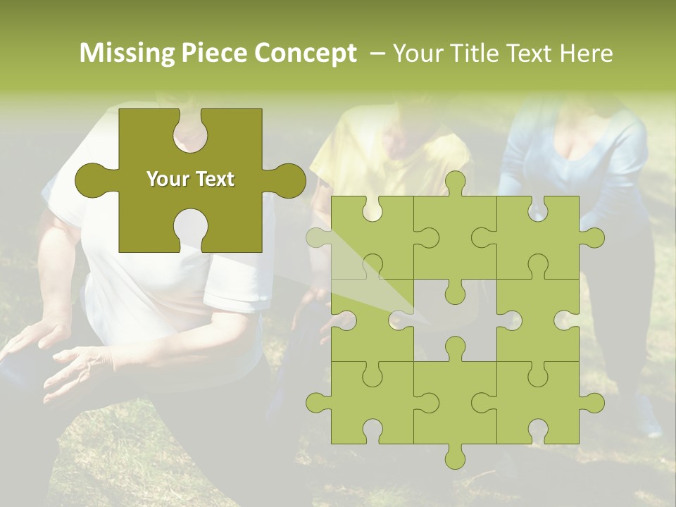 A Group Of Women Doing Yoga In A Park PowerPoint Template