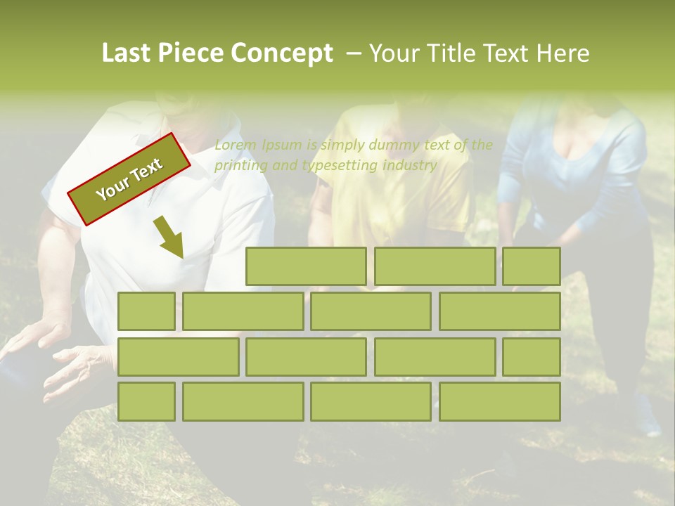 A Group Of Women Doing Yoga In A Park PowerPoint Template