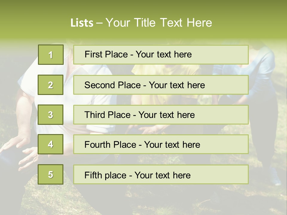 A Group Of Women Doing Yoga In A Park PowerPoint Template
