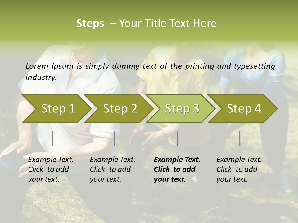 A Group Of Women Doing Yoga In A Park PowerPoint Template