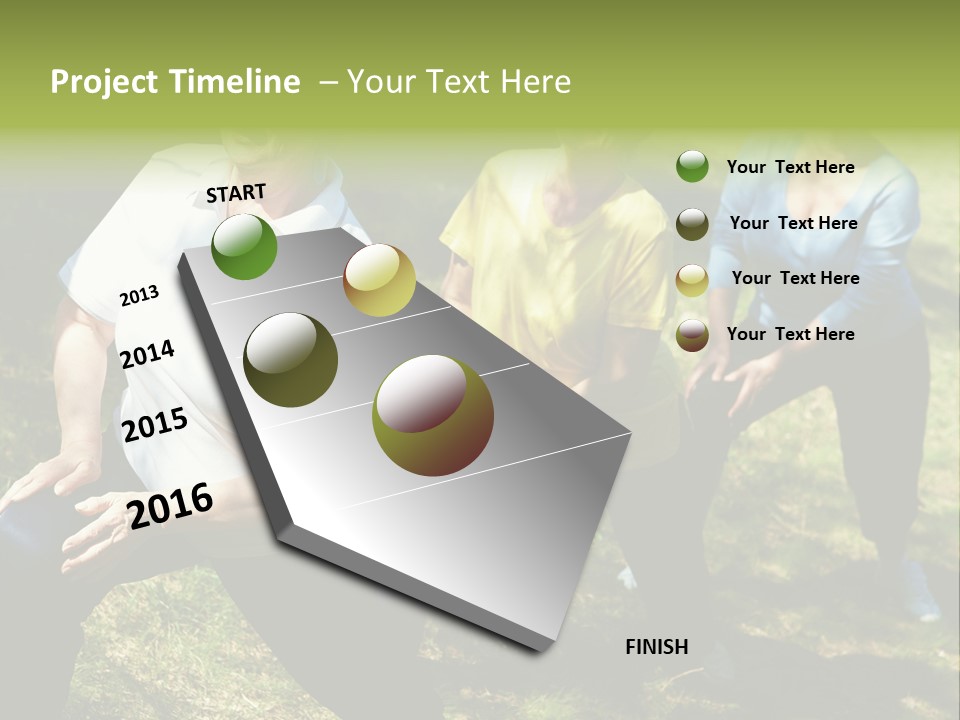 A Group Of Women Doing Yoga In A Park PowerPoint Template