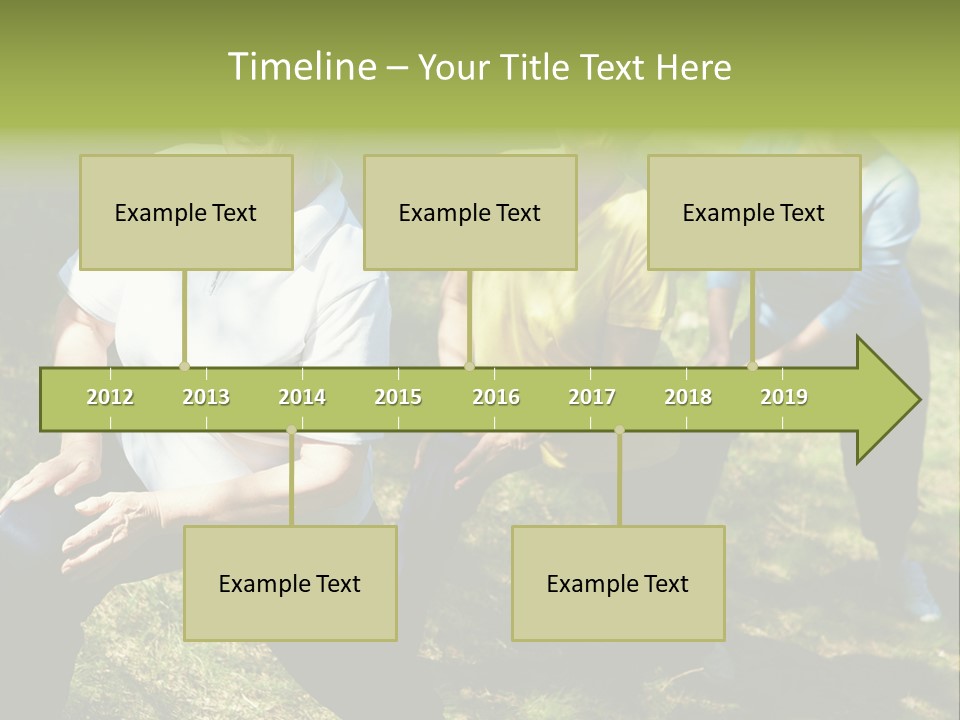 A Group Of Women Doing Yoga In A Park PowerPoint Template