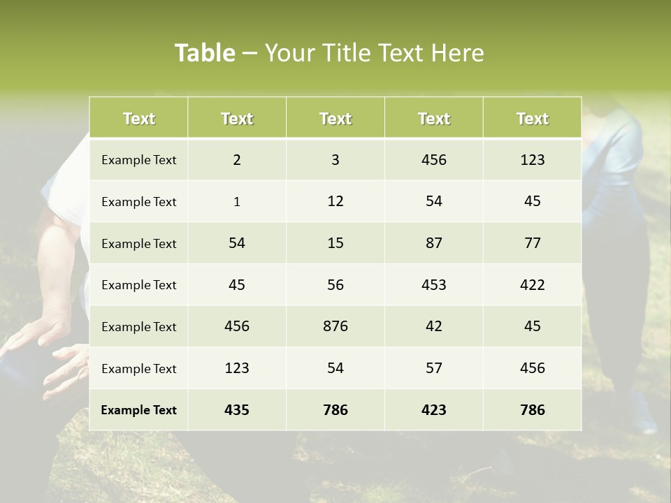 A Group Of Women Doing Yoga In A Park PowerPoint Template