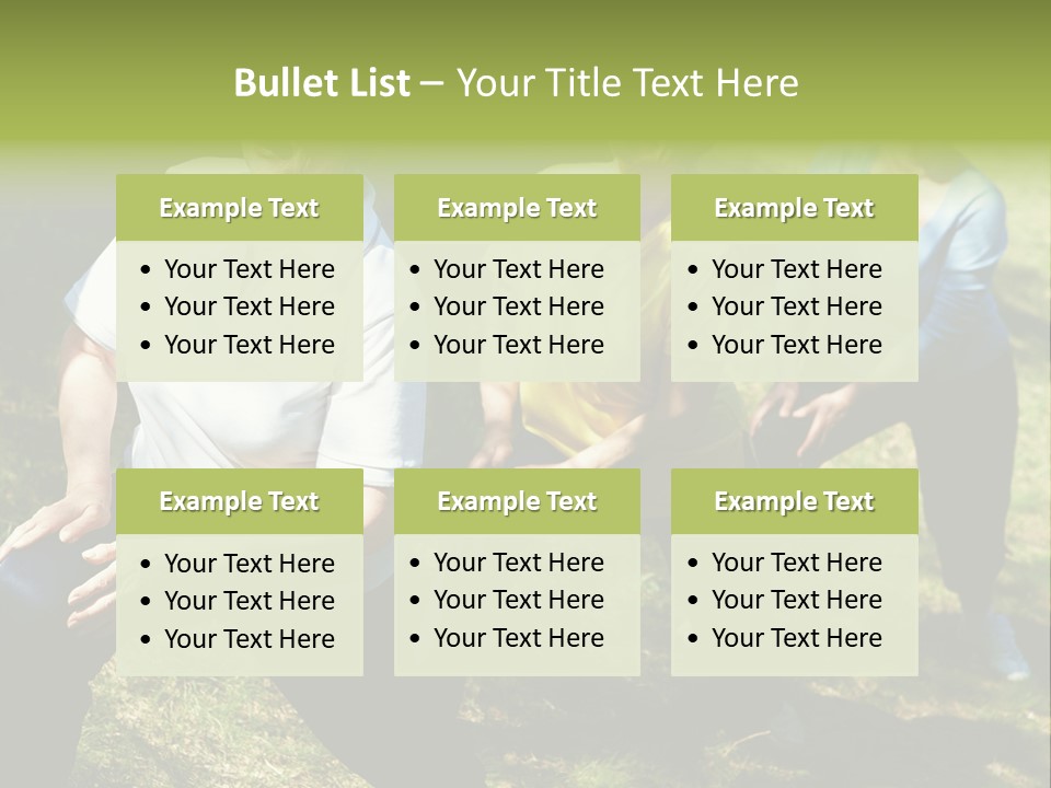 A Group Of Women Doing Yoga In A Park PowerPoint Template