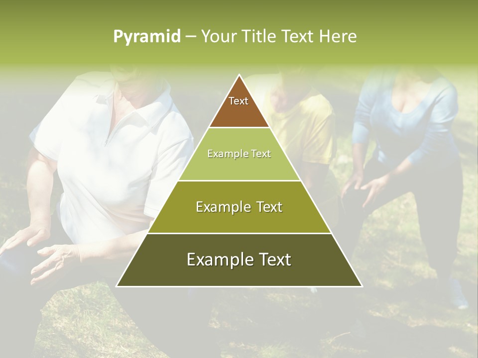 A Group Of Women Doing Yoga In A Park PowerPoint Template