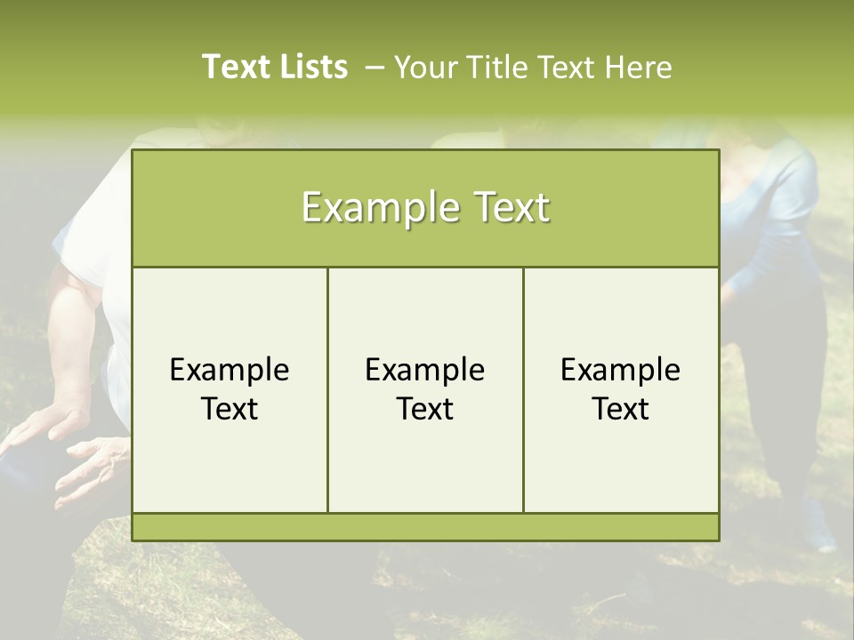 A Group Of Women Doing Yoga In A Park PowerPoint Template