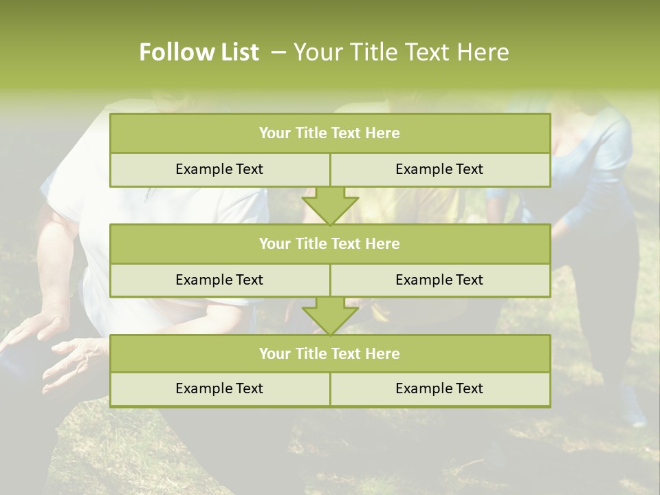 A Group Of Women Doing Yoga In A Park PowerPoint Template