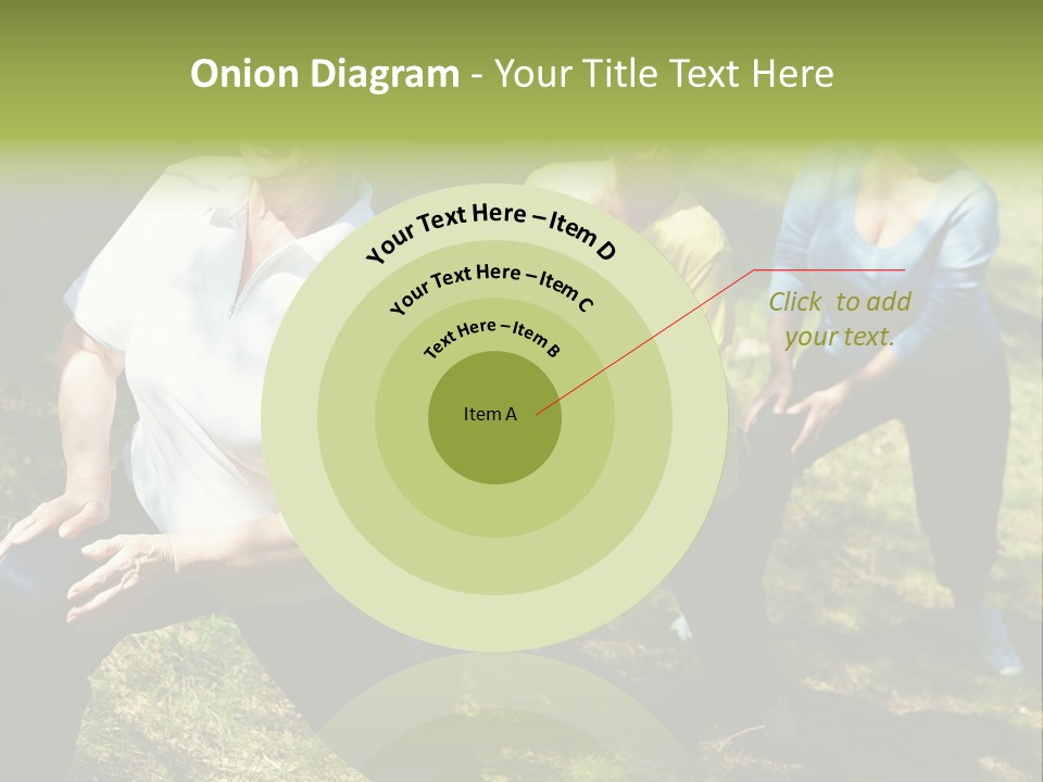 A Group Of Women Doing Yoga In A Park PowerPoint Template