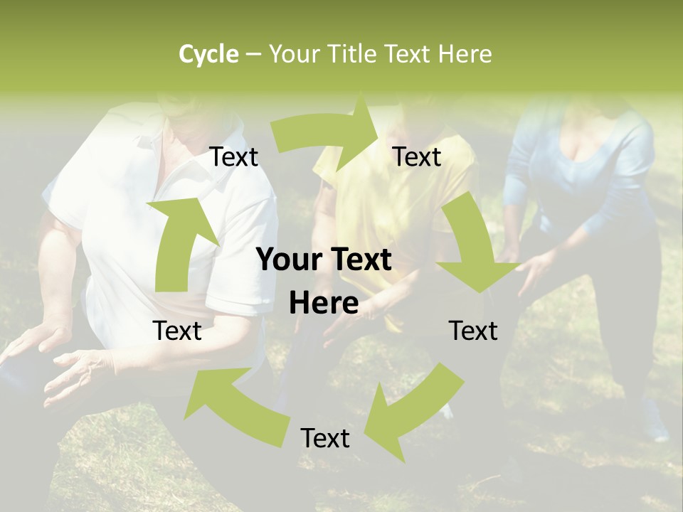 A Group Of Women Doing Yoga In A Park PowerPoint Template