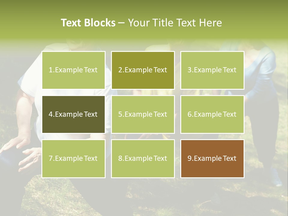 A Group Of Women Doing Yoga In A Park PowerPoint Template