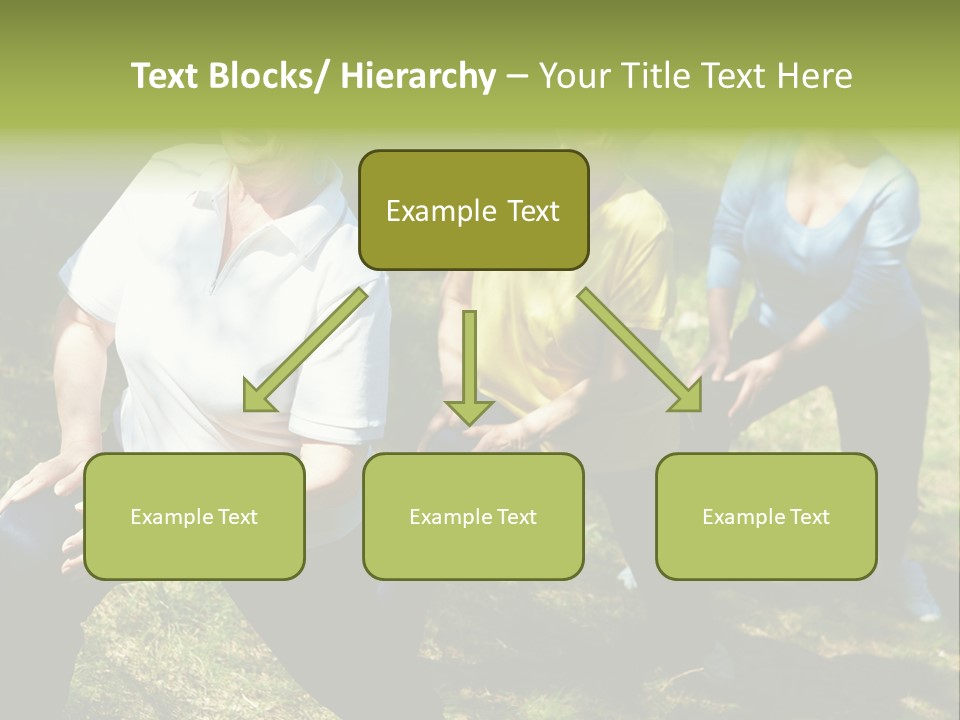 A Group Of Women Doing Yoga In A Park PowerPoint Template