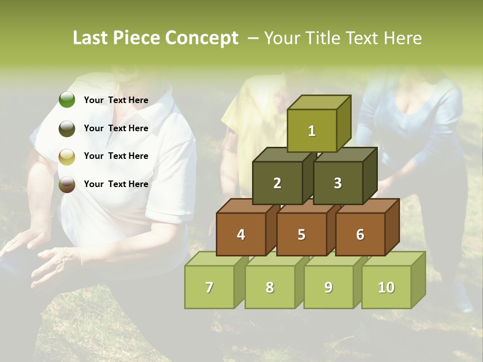 A Group Of Women Doing Yoga In A Park PowerPoint Template