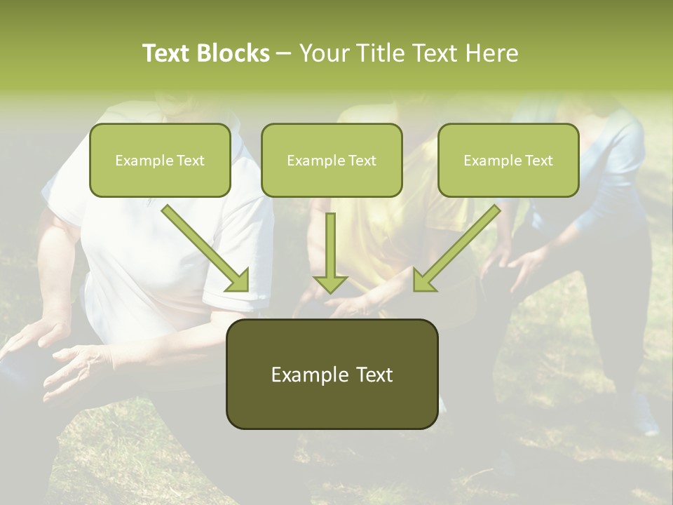 A Group Of Women Doing Yoga In A Park PowerPoint Template