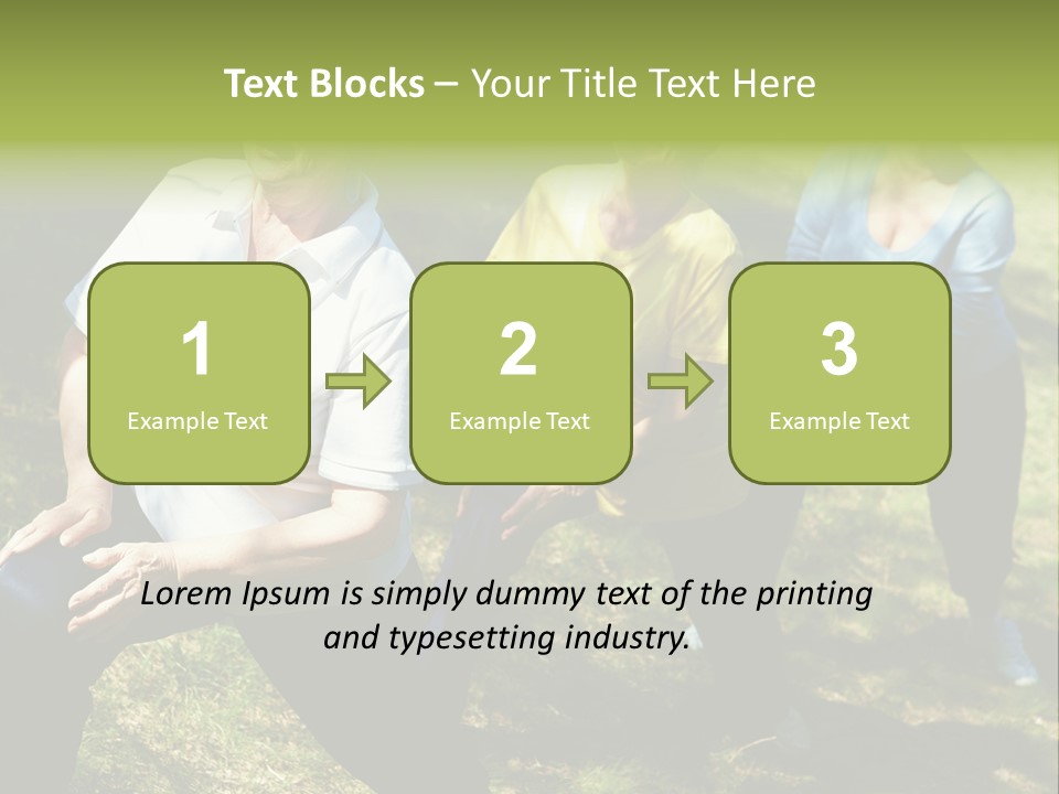 A Group Of Women Doing Yoga In A Park PowerPoint Template