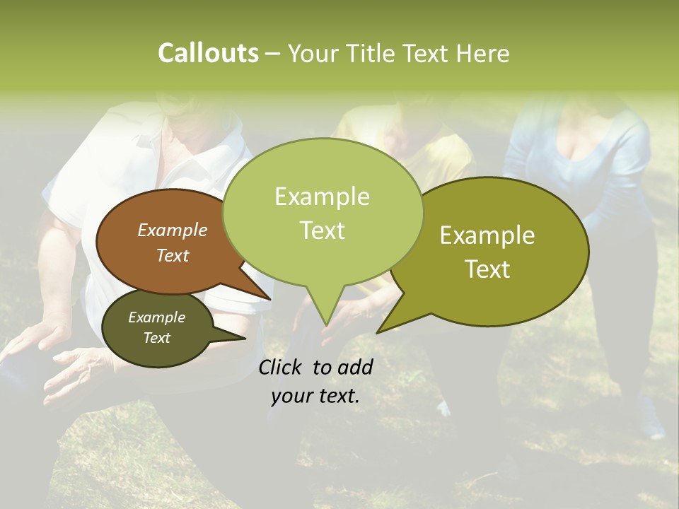 A Group Of Women Doing Yoga In A Park PowerPoint Template